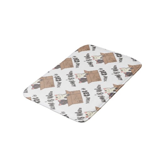 おもしろい引用文ホームは猫がいる場所 バスマット (アングル)