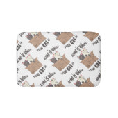 おもしろい引用文ホームは猫がいる場所 バスマット (正面)