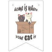 おもしろい引用文ホームは猫がいる場所 バンティングフラッグ (第1の旗)