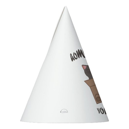 おもしろい引用文ホームは猫がいる場所 パーティーハット (左)