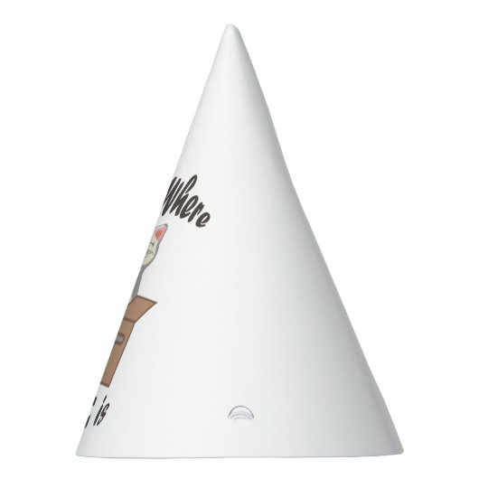 おもしろい引用文ホームは猫がいる場所 パーティーハット (右)