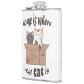 おもしろい引用文ホームは猫がいる場所 フラスク (左)