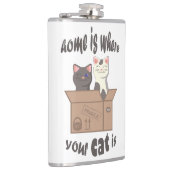 おもしろい引用文ホームは猫がいる場所 フラスク (右)