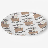 おもしろい引用文ホームは猫がいる場所 ペーパープレート (アングル)