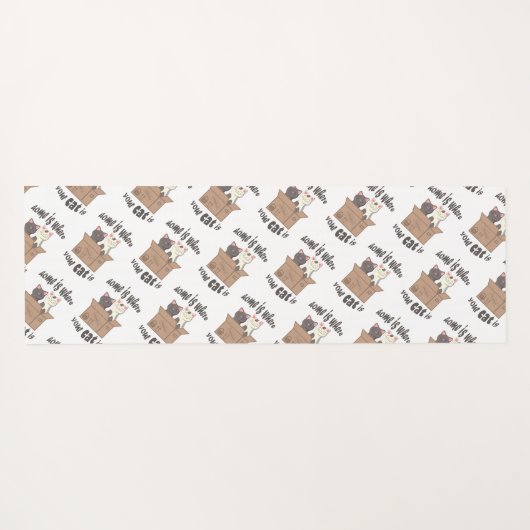 おもしろい引用文ホームは猫がいる場所 ヨガマット (裏面(横))