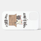 おもしろい引用文ホームは猫がいる場所 Case-Mate iPhoneケース (裏面 (横))