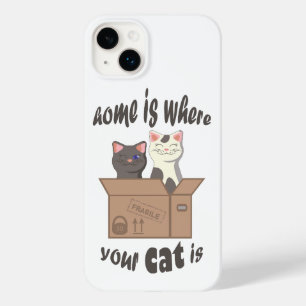 おもしろい引用文ホームは猫がいる場所 Case-Mate iPhone 14 PLUSケース
