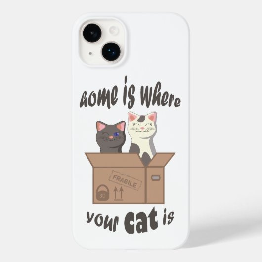 おもしろい引用文ホームは猫がいる場所 Case-Mate iPhoneケース (裏面)