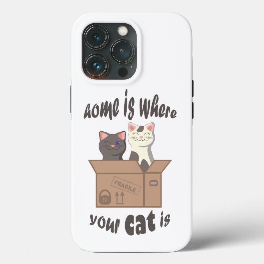 おもしろい引用文ホームは猫がいる場所 Case-Mate iPhoneケース (裏面)