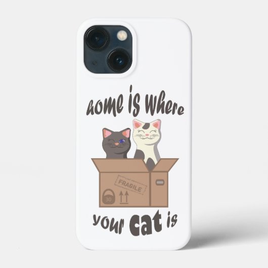 おもしろい引用文ホームは猫がいる場所 Case-Mate iPhoneケース (裏面)