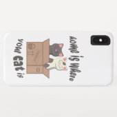 おもしろい引用文ホームは猫がいる場所 Case-Mate iPhoneケース (裏面(横))