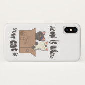 おもしろい引用文ホームは猫がいる場所 Case-Mate iPhoneケース (裏面(横))