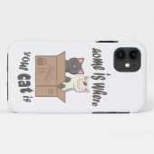 おもしろい引用文ホームは猫がいる場所 Case-Mate iPhoneケース (裏面(横))