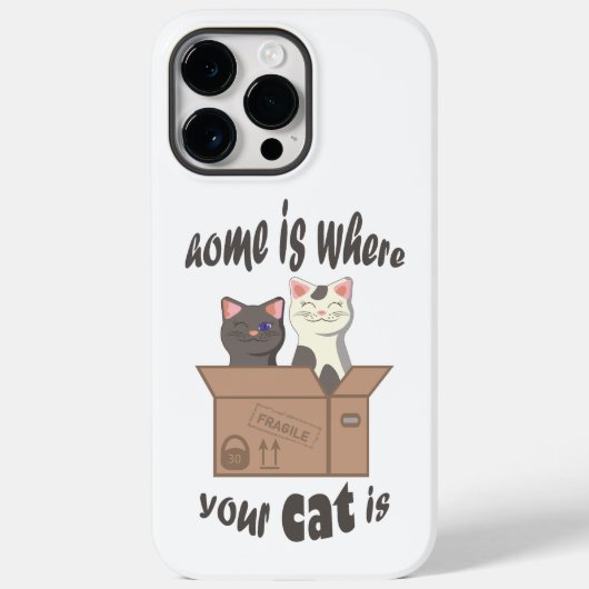 おもしろい引用文ホームは猫がいる場所 Case-Mate iPhoneケース (裏面)