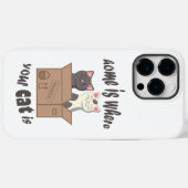 おもしろい引用文ホームは猫がいる場所 Case-Mate iPhoneケース (裏面 (横))