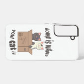 おもしろい引用文ホームは猫がいる場所 SAMSUNG GALAXYケース (裏面横)