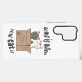 おもしろい引用文ホームは猫がいる場所 SAMSUNG GALAXYケース (裏面横)