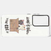 おもしろい引用文ホームは猫がいる場所 SAMSUNG GALAXYケース (裏面横)