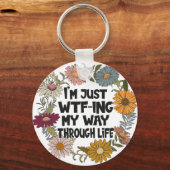 おもしろい引用文ライフことわざママパパ親 キーホルダー (裏面)