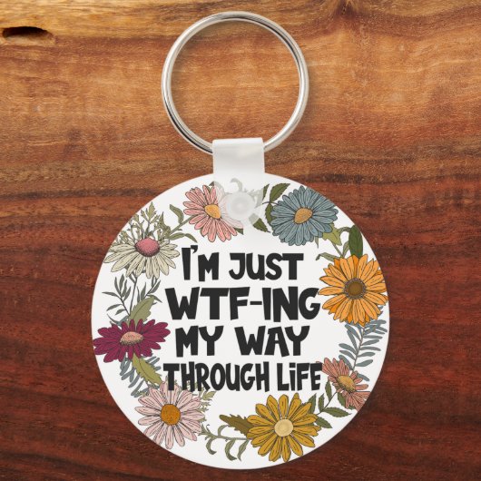 おもしろい引用文ライフことわざママパパ親 キーホルダー (裏面)