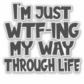 おもしろい引用文ライフことわざママパパ親 シール (正面)