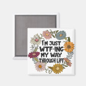 おもしろい引用文ライフことわざママパパ親 マグネット (正面/裏面)