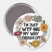 おもしろい引用文ライフことわざママパパ親 マグネット (正面/裏面)