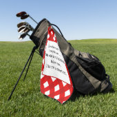 おもしろい引用文レッドジンガムモダン ゴルフタオル (グリーン)