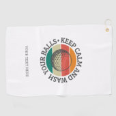 おもしろい引用文ロカラフルゴ – ゴルフタオル (横)