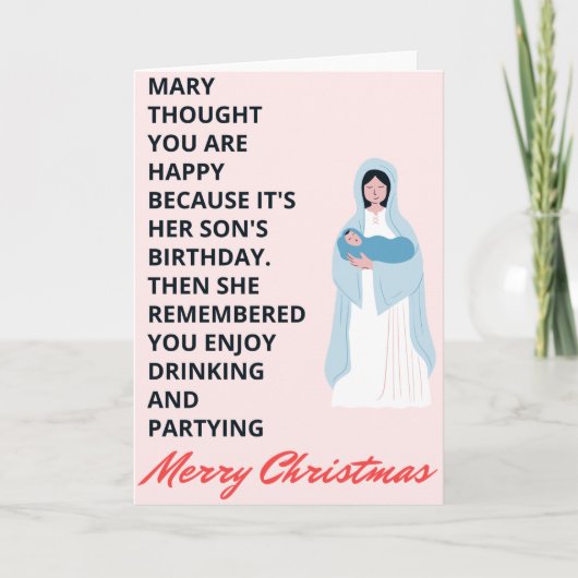 おもしろい引用文付きクリスマスカード カード (正面)