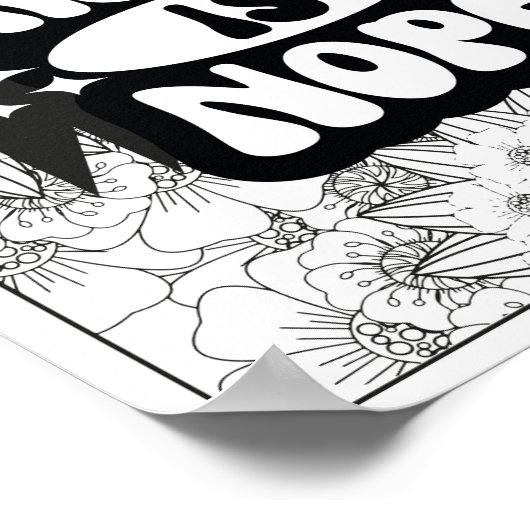 おもしろい引用文大人の着色 ポスター (角)