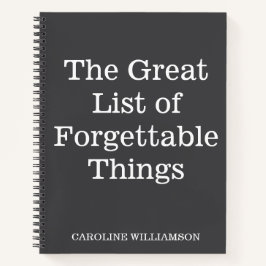 おもしろい引用文忘れパーソナライズされたもの名前 ノートブック