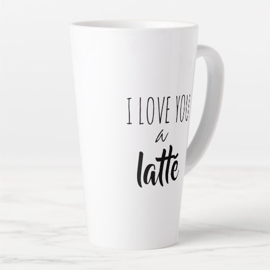 おもしろい引用文愛ラテク カフェラテマグ (右アングル)