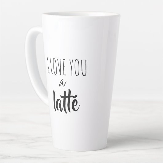 おもしろい引用文愛ラテク カフェラテマグ (左アングル)