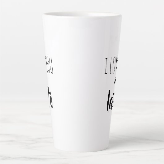 おもしろい引用文愛ラテク カフェラテマグ (正面)