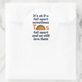 おもしろい引用文感動的タコ好きメキシコ料理 ラウンドシール (バッグ)