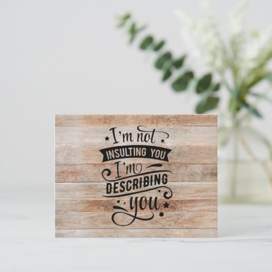 おもしろい引用文書 ポストカード (スタンド正面)