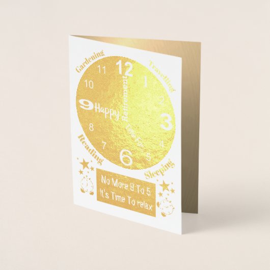 おもしろい引用文最高のWishes Retiation Cardのアイディア 箔カード (正面)