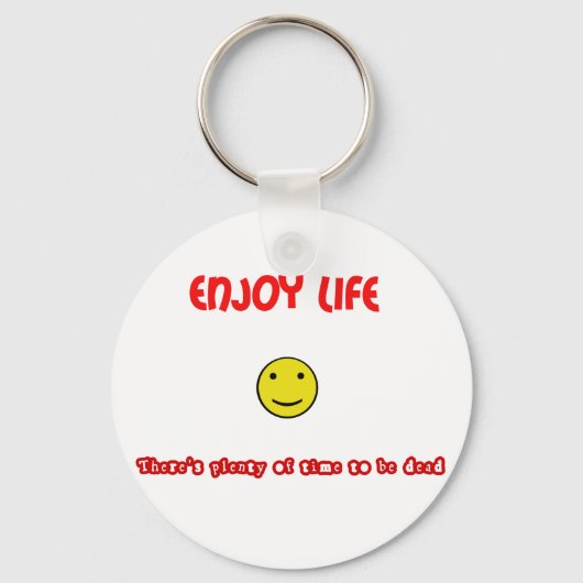 おもしろい引用文楽しむ生活 キーホルダー (正面)