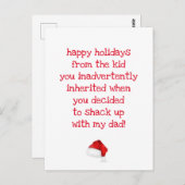 おもしろい引用文母クリスマス ポストカード (正面/裏面)