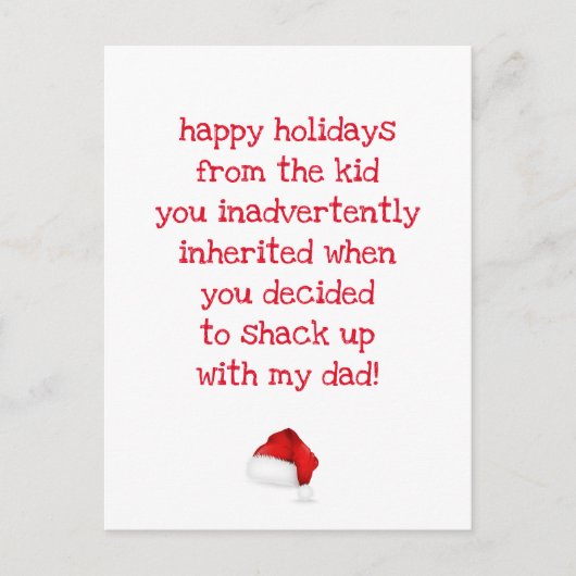 おもしろい引用文母クリスマス ポストカード (正面)