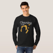 おもしろい引用文清掃スタッフ清掃員ユニフォーム Tシャツ (正面フル)