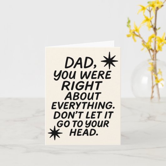 おもしろい引用文父の日パパラブジョーク カード (黄色い花)