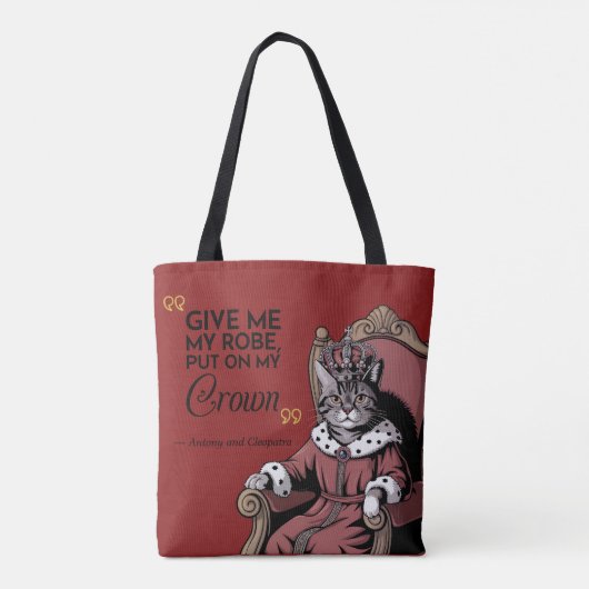 おもしろい引用文王室の可愛い猫ユーモア・シェイクスピア トートバッグ (裏面)
