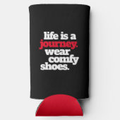 おもしろい引用文生活は旅だ… スリム缶クーラー (裏面)