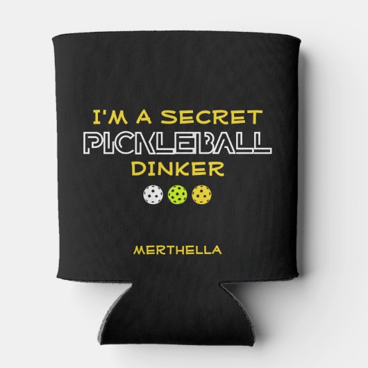 おもしろい引用文私は秘密のピックボールディンカー 缶クーラー (裏面)