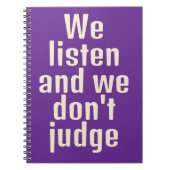 おもしろい引用文紫色のノート ノートブック (正面)