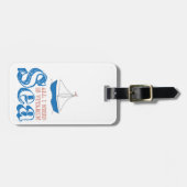 おもしろい引用文航海の帆船スケッチビタミンシー ラゲッジタグ (正面横)