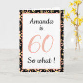 おもしろい引用文花柄フローラ60誕生日C カード (黄色い花)