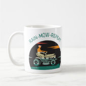 おもしろい引用文雨風の繰り返し芝生シルエット コーヒーマグカップ (左)